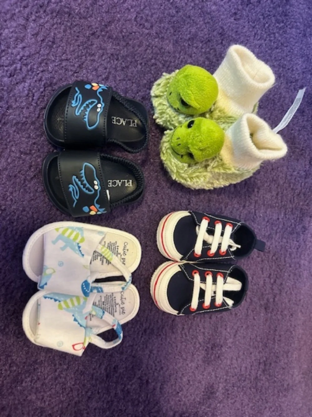Baby Shoes, Mixed kids (x4), size 6-9/12 months